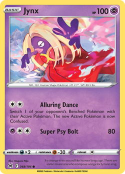 Jynx 068/196 Common Lost Origin Pokemon Reverse Holo NM/M - Image 4