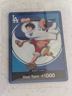 2026 ONE PIECE LOS ANGELES DODGERS MONKEY D LUFFY DON CARD PROMO 7/2/26 SEALED - Image 1