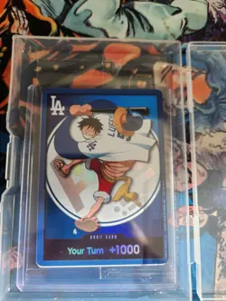 2026 ONE PIECE LOS ANGELES DODGERS MONKEY D LUFFY DON CARD SEALED PROMO 7/2/26 - Image 1