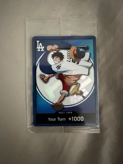 2026 ONE PIECE LOS ANGELES DODGERS MONKEY D LUFFY DON CARD PROMO 7/2/26 SEALED - Image 1