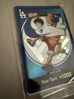 2026 ONE PIECE LOS ANGELES DODGERS MONKEY D LUFFY DON CARD PROMO 7/2/26 SEALED - Image 3
