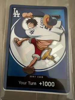 2026 ONE PIECE LOS ANGELES DODGERS MONKEY D LUFFY DON CARD PROMO 7/2/26 SEALED - Image 4