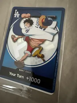 2026 ONE PIECE LOS ANGELES DODGERS MONKEY D LUFFY DON CARD PROMO 7/2/26 SEALED - Image 5