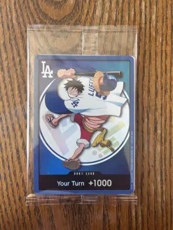 2026 ONE PIECE LOS ANGELES DODGERS MONKEY D LUFFY DON CARD 7/2/26 NEW SEALED - Image 1