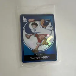 2026 ONE PIECE LOS ANGELES DODGERS MONKEY D LUFFY DON CARD 7/2/26 NEW SEALED - Image 1