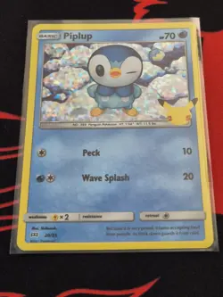 Pokemon Card Piplup 20/25 Holo McDonald's 25th Anniversary Near Mint - Image 1