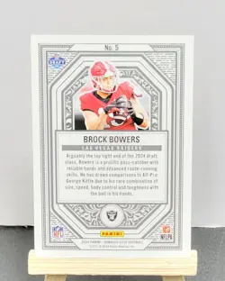 Brock Bowers RC 2024 Panini Donruss Elite Football Rookie on Deck Insert #5 - Image 2