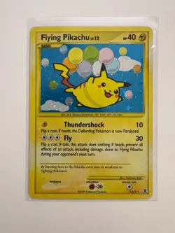 Flying Pikachu 113/111 Secret Rare Rising Rivals Pokemon Holo (MP) - Image 1