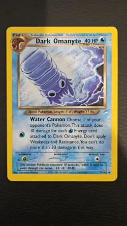 NM Dark Omanyte 37/105 Non Holo Neo Destiny - Pokemon Card - - Image 1