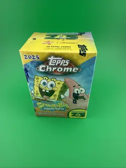 2025 TOPPS CHROME SPONGEBOB VALUE BLASTER BOX 25th Anniversary Brand New - Image 1