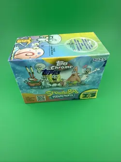 2025 TOPPS CHROME SPONGEBOB VALUE BLASTER BOX 25th Anniversary Brand New - Image 3