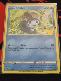 Pokemon TCG Sobble McDonald's Promo Card 24/25 Holo - Image 1