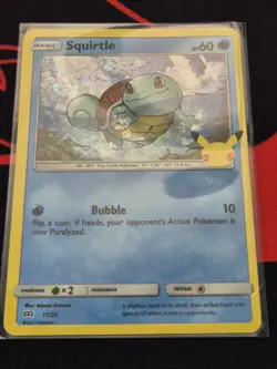 Pokemon TCG Squirtle McDonald's Promo Card 17/25 Holo - Image 1