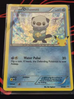 Pokemon Oshawott TCG Holo Promo Card 21/25 McDonald's Promos 25th Anniversary - Image 1