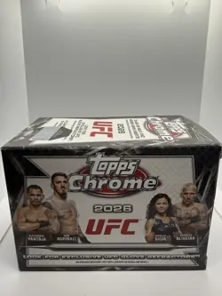 Empty Topps Chrome UFC 2026 Value Box + 18 Card Bundle Lot With Refractors - Image 1