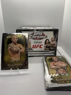 Empty Topps Chrome UFC 2026 Value Box + 18 Card Bundle Lot With Refractors - Image 3