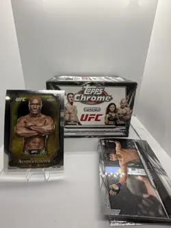 Empty Topps Chrome UFC 2026 Value Box + 18 Card Bundle Lot With Refractors - Image 4