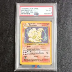 Pokemon 1999 Base Set Ninetales Holo Rare 12/102 PSA 8 English - Image 1