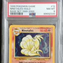 Pokemon 1999 Base Set Ninetales Holo Rare 12/102 PSA 8 English - Image 3