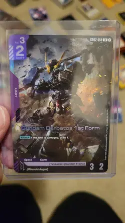 Gundam Barbatos 1st Form GD02-054 English Legend Rare Dual Impact Gundam Card - Image 3