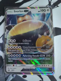 Snorlax GX SM05 Black Star Promo Pokemon Card FREE Shipping - Image 1