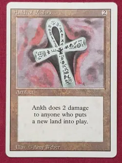 Magic The Gathering REVISED EDITION ANKH OF MISHRA artifact card MTG - Image 1