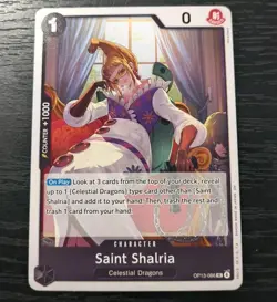 One Piece CCG Saint Shalria Carrying On His Will UC Card OP13-086 NM - Image 1