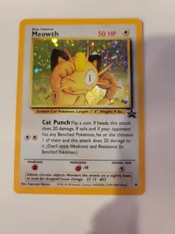 Meowth Promo 10 - Black Star GB Game Boy Stamped - Holo Rare Pokemon Card - Image 1