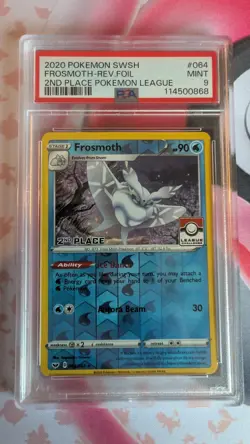 Frosmoth League Challenge 2nd Place 064/202 League Championship Card PSA Mint 9 - Image 1