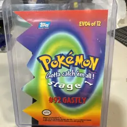 Topps Pokemon CarD TV Animation Edition Die Cut Gastly #EVO4 Rare - Image 2