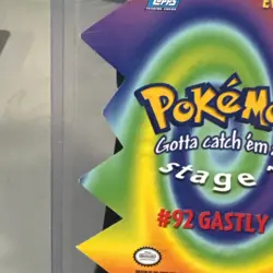 Topps Pokemon CarD TV Animation Edition Die Cut Gastly #EVO4 Rare - Image 3