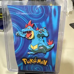 Super rare Totodile Die-cut Embossed Pokemon Card #158 Johto League Stage One 7 - Image 1