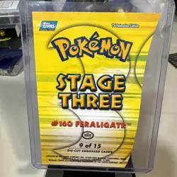 Super rare Totodile Die-cut Embossed Pokemon Card #158 Johto League Stage One 7 - Image 2