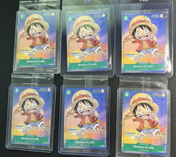 (x6) Monkey D Luffy P-037 One Piece Card Game Anime Expo Promo Non Foil Sealed - Image 1