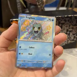 Pokemon Card Frigibax 128/091 Paldean Fates Holo Shiny Rare - Image 3