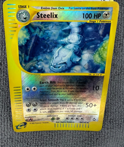 Steelix 35/147 Reverse Holo Aquapolis 2002 Pokemon Card LP e-Reader Vintage - Image 3