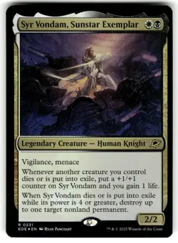 Syr Vondam, Sunstar Exemplar Edge of Eternities 231 NM FOIL - Image 1