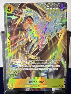 Bandai One Piece Card Game Borsalino EB04-058 SEC Alt Art Foil Blocker ENG - Image 1