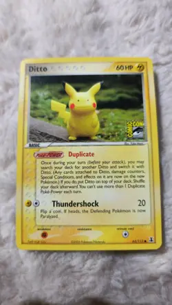 Pokemon Ditto (Pikachu) Comic Con Stamped Promo Card 63/113 - Image 1
