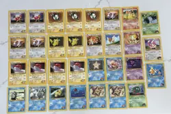 Lot Of 31 Pokemon Cards Vintage Gym Heroes WOTC Lt Surge, Misty, Pikachu, Brock - Image 1
