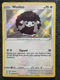 Wooloo SV103/SV122 Shiny Rare Holo Pokemon Card NM - Image 1