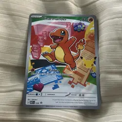 Pokemon Charmander Holo Stamped Card 038 2022 Pokemon GO 80 HP Ember - Image 1