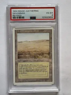 Magic: The Gathering 1994 Savannah Revised Card PSA VG-EX 4 - Image 1