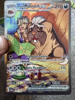 Pokemon TCG Destined Rivals Arven's Mabosstiff EX Card #235/182 NM Condition - Image 2