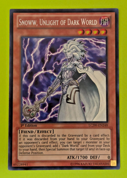 Yu-Gi-Oh Snoww, Unlight of Dark World 1st Edition Secret Rare LCJW-EN248 Nm - Image 1