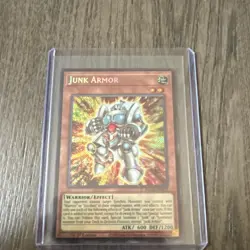 Konami Yu-Gi-Oh! TCG Junk Armor BLGG-EN032 Secret Rare 1st Ed Holo - Image 1