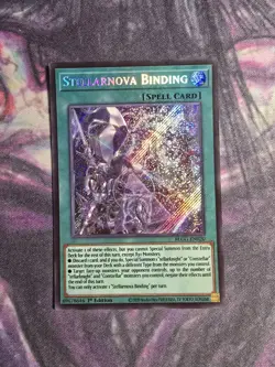 YUGIOH x1 BLGG-EN020 STELLARNOVA BINDING - SECRET RARE 1st EDITION - Image 1