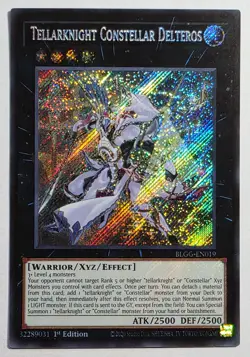 Yugioh Tellarknight Constellar Delteros BLGG-EN019 Secret Rare 1st Edition - Image 1