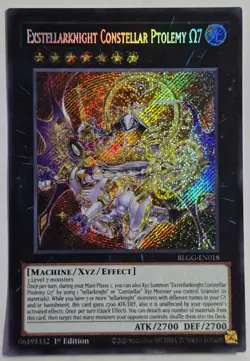 Yugioh Exstellarknight Constellar Ptolemy Omega 7 BLGG-EN018 Secret Rare 1st Ed - Image 1