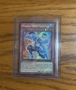 Yugioh Masked HERO Fountain BLGG-EN029 Secret Rare 1st Ed NM - Image 1